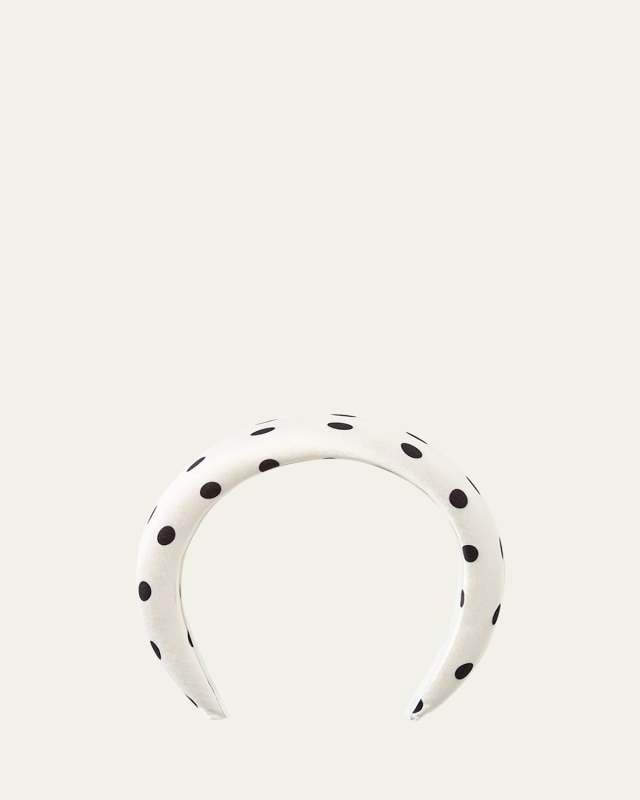 Girl's Cream Polka Dot Headband